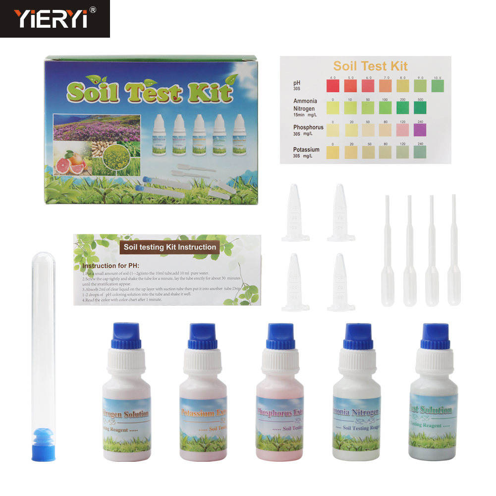 Marine Aquarium Water Test Kit - Yieryi 4'ü 1 Arada Toprak Test