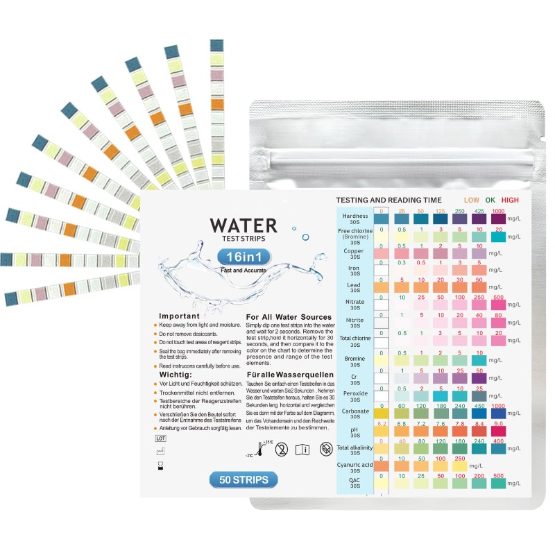 Marine Aquarium Water Test Kit - Akvaryum Test Şeritleri Tatlı Su PH