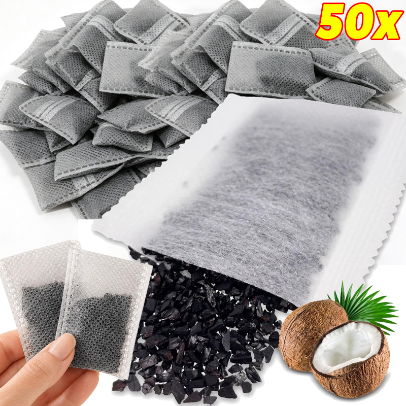 Activated Carbon Bag - 5/50x Aktif Karbon Torbaları Doğal Hindistan