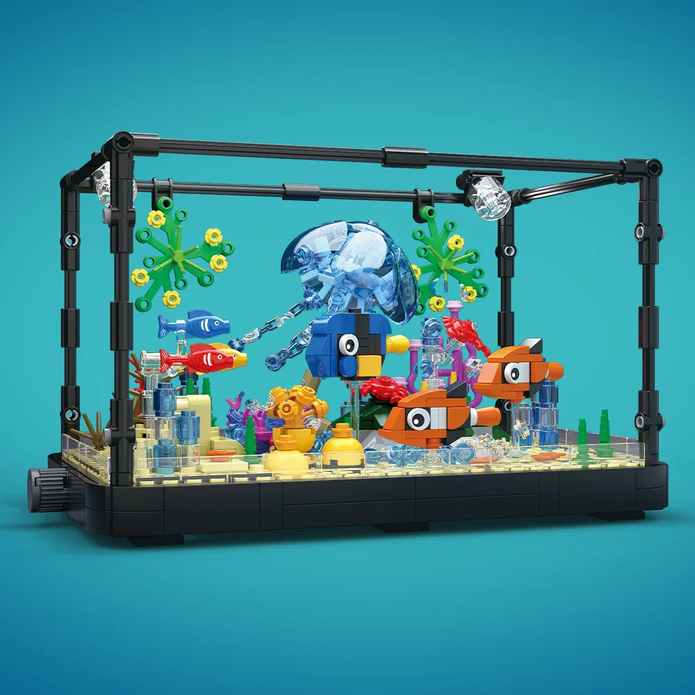 Işıklı Balık Tankı Yapım Blokl - Aquarium Marine Fishes incelemesi ve fiyatı